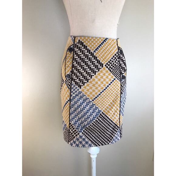 Maeve Anthropologie Womens Multi-Color Print Velvet Pencil Skirt Size 2 - Picture 2 of 7